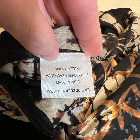 My Village RimZim Dadu Indian Designer Batik Print Mini Dress Size Medium - Picture 9 of 9